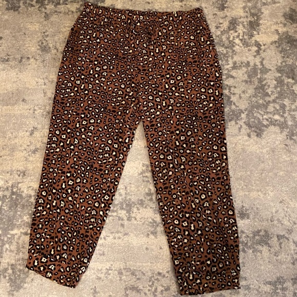 Honeyme Pants - Honeyme curvy cheetah print lounge pants pajama pants plus size 3XL